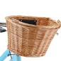 Cos din ratan pentru bicicleta, detasabil, mecanism tip CLICK, 21x34x41cm, natur