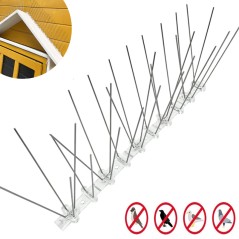 Banda tepi metalici anti pasari, flexibila, tip V, lungime 50 cm, pentru orice tip de suprafata