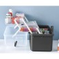 Organizator pentru medicamente, 2 nivele, capac transparent, maner transport, 32x22.5x19 cm