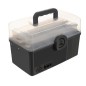 Organizator pentru medicamente, 2 nivele, capac transparent, maner transport, 32x22.5x19 cm