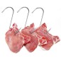 Carlig afumare carne, set 15 bucati, otel inoxidabil, capacitate maxima 15 kg