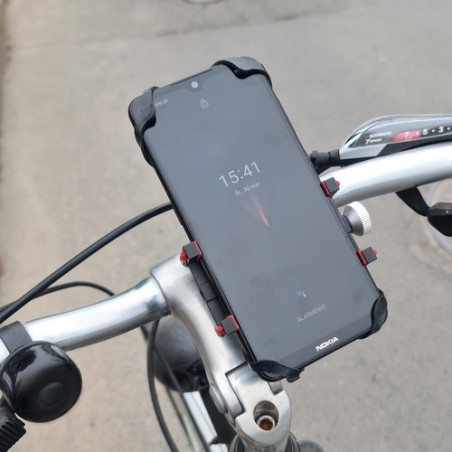 Suport telefon pentru bicicleta, universal, reglabil, protectie anti-alunecare