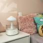 Umidificator cu aromaterapie, efect de ploaie, forma ciuperca, lumina LED 7 culori, 3 moduri, capacitate 450 ml