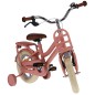 Bicicleta copii, 12 inch, cadru otel, jante aluminiu, frane coaster si V-brake, roti ajutatoare, suport frontal, Bella roz