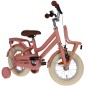 Bicicleta copii, 12 inch, cadru otel, jante aluminiu, frane coaster si V-brake, roti ajutatoare, suport frontal, Bella roz