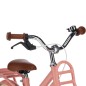 Bicicleta copii, 12 inch, cadru otel, jante aluminiu, frane coaster si V-brake, roti ajutatoare, suport frontal, Bella roz