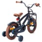 Bicicleta copii, Cool Boy, 12 inch, cadru otel, jante aluminiu, roti ajutatoare, reglabila pe inaltime, V-brake, bleumarin