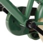 Bicicleta copii, roti ajutatoare, roti 14 inch, scaun reglabil, cadru otel, frane V-Brake, suport fata, jante aluminiu, verde