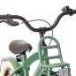 Bicicleta copii, roti ajutatoare, roti 14 inch, scaun reglabil, cadru otel, frane V-Brake, suport fata, jante aluminiu, verde