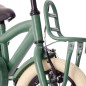 Bicicleta copii, roti ajutatoare, roti 14 inch, scaun reglabil, cadru otel, frane V-Brake, suport fata, jante aluminiu, verde