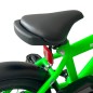 Bicicleta cu roti ajutatoare, 16 inch, V-Brake, scaun ajustabil, cadru otel, jante aluminiu, aparatoare lant/noroi, verde