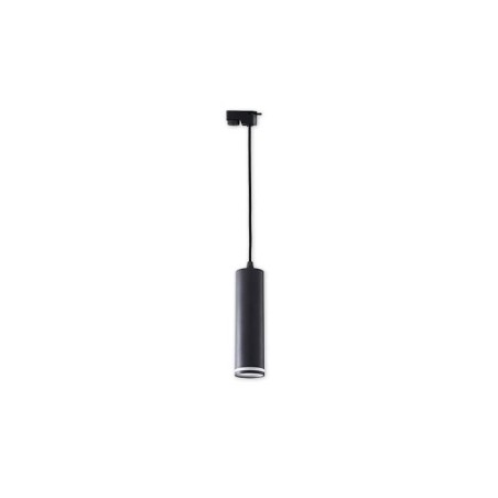 Lampa suspendata sina monofazata, LED GU10 35W, corp aluminiu si acril negru mat, cablu 1 m