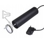 Lampa suspendata sina monofazata, LED GU10 35W, corp aluminiu si acril negru mat, cablu 1 m