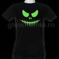 Tricou fosforescent Scary Face marime M