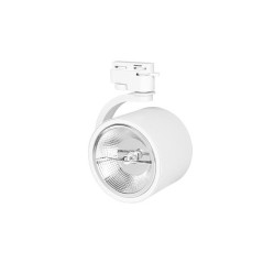 Reflector LED pentru sina monofazata, 16W, rotatie 320 grade, inclinare verticala 90 grade, alb mat