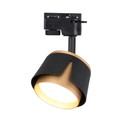 Reflector LED pentru interior, montare pe sina monofazata, 35W, IP20, negru mat si auriu