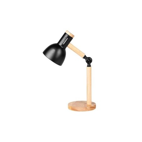 Lampa de birou Woody, bec E27, 60W, comutator, otel/lemn, baza 170 x 150 x 450 mm, cablu 150 cm