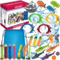 Set jucarii de apa pentru scufundari, 26 elemente, 1 saculet depozitare, multicolor