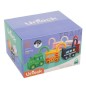 Joc educativ pentru copii, montessori, 6 vehicule in forma de lacat cu cheie, manere mobile, multicolor