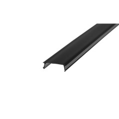 Capac profil slim pentru banda LED, lungime 2 m, negru, policarbonat