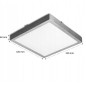 Plafoniera LED, 32x32 cm, diode SMD, 18W, 4000K, 1260 lm, IP44, baza otel