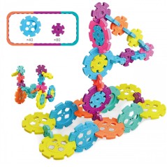 Set de constructie Fulgi de zapada, 120 elemente diferite dimensiuni, multicolor