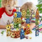 Set magnetic constructie 3D, circuit luminos interactiv STEAM, traseu bile, 105 piese, multicolor