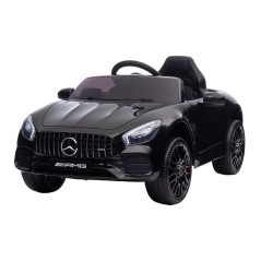 Masinuta electrica pentru copii, Mercedes Benz AMG GT, 2x20W, MP3, USB/SD, suspensie, maxim 35 kg, 12V, negru, RESIGILAT