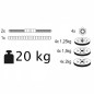 Set haltere si gantere, sarcina 2x10 kg, bara conectare, 12 discuri de diferite greutati, negru/rosu