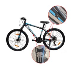 Bicicleta Mountain Bike, roti 26 inch, cadru aluminiu,21 viteze Shimano, frane pe disc, albastru, RESIGILAT