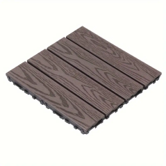 Placa WPC decking exterior, 30x30 cm, sistem interconectare click, grosime 2.2 cm, gri