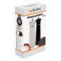 Set 2 rasnite sare si piper, capacitate 60 ml, reglare grad macinare, forma ergonomica, alb si negru mat, 22x5.2 cm