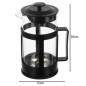 Presa franceza pentru cafea si ceai, capacitate 1 litru, pentru 3-6 persoane, infuzor sticla, sita si piston otel inoxidabil