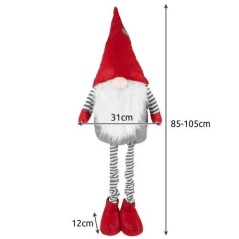 Figurina de Craciun, Spiridus cu picioare telescopice, inaltime 90 cm, design captivant