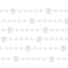 Ghirlanda de Craciun cu perle, lungime 5 metri, alb sidefat
