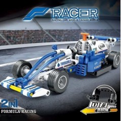 Set constructie masina de curse, 2 in 1 Formula Racing, 231 piese, 6 ani+