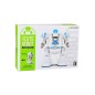 Robot electric cu asamblare, functie mers/miscare, buton ON/OFF, 8 ani+, alb, albastru