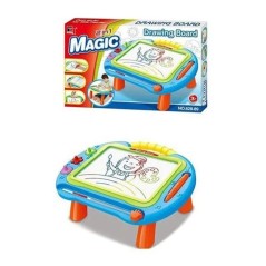 Tabla magnetica scris si desenat, masuta cu picioare, stampile incluse