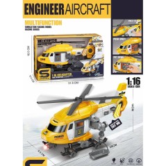 Elicopter constructii scara 1:16, efecte sonore si lumini, galben