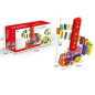 Locomotiva tren 60 piese Domino, efecte sonore, multicolor