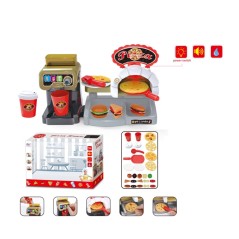 Set interactiv pizza house, cuptor, dozator suc, sunete si lumini