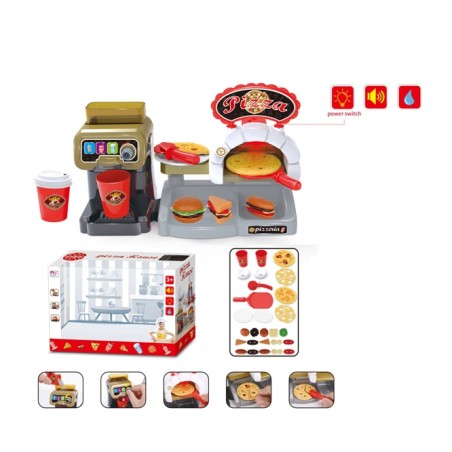 Set interactiv pizza house, cuptor, dozator suc, sunete si lumini