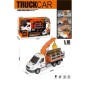 Camion forestier de jucarie, remorca, frictiune, scara 1:16