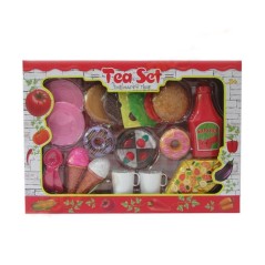 Set bucatarie, inghetata si hamburger, gogoasa, felii pizza, set ceai, multicolor