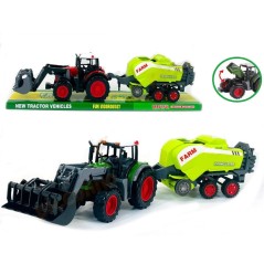 Tractor cu cupa, masina agricola, roti cu frictiune, multicolor