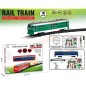 Tren electric, sunete realiste, set 19 piese constructie, efecte luminoase