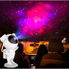 Proiector LED RGB si laser, astronaut cu telecomanda, 5W, IP20, timer, cablu alimentare USB