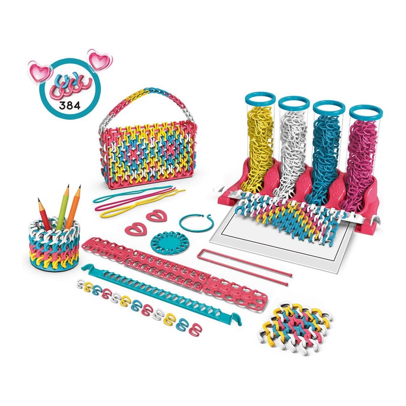 Set creativ 4 culori, confectionare bijuterii, 384 piese