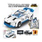 Cuburi constructii Dynamic supercar, 330 piese, puzzle 36 piese inclus, jucarie asamblare