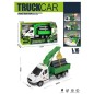 Camioneta cu brat macara, lumini, sunete, frictiune, scara 1:16